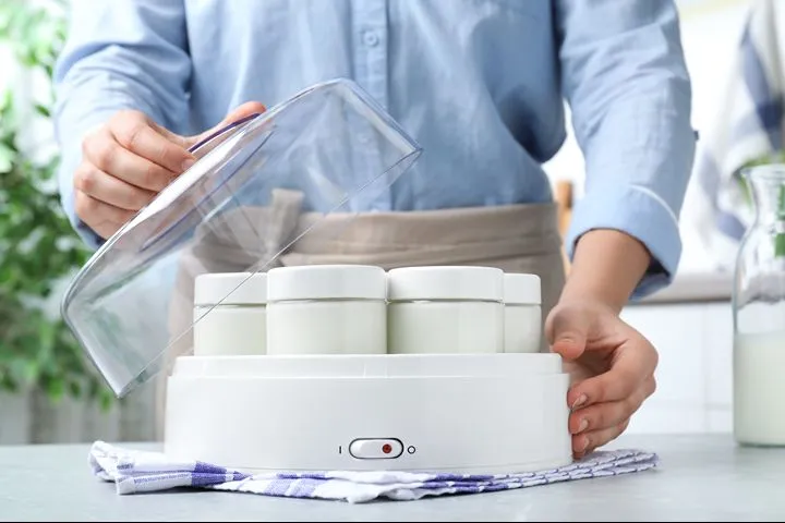 Homemade Greek yogurt for gut health