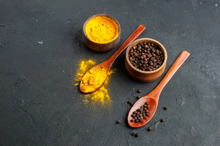 Turmeric and black pepper combination — piperine dramatically increases curcumin absorption